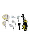 Junior Eagle Graphite Golf Clubs Set for Boys & Girls w/Stand Bag, Putter and Two Head Covers: 4-6yrs, 7-9yrs & 9-12yrs 